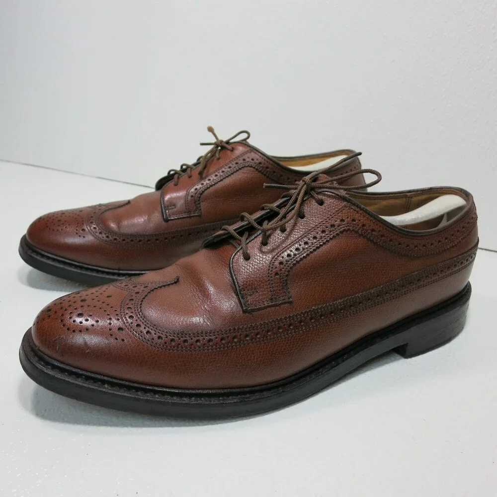 Stafford Brogue Leather Wingtip Dress Formal Oxfords Footwear Shoes Sz 11.5 M